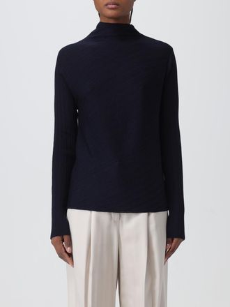 Theory Womens Ribbed Knit Mock Neck Pullover - Navy viscose - Size Medium