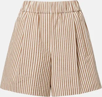 Brunello Cucinelli Striped cotton-blend shorts
