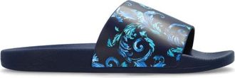 Versace Jeans Couture Rubberen slippers met print - Heren - Sandalen - Blauw - 39 EU - Schoenen