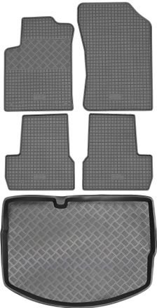 OEM Juego De Alfombrillas De Goma Para Coche Y Alfombrilla Para Maletero Para Citro&euml;n C3 Ii Hatchback (2009-2016)