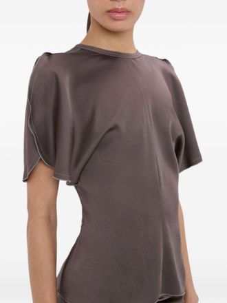 Victoria Beckham Womens Top Bela Mud Acetate Tops