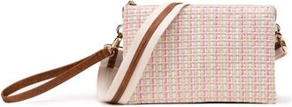Jen & Co. Womens Izzy Woven Crossbody Bag In Multi Lavender