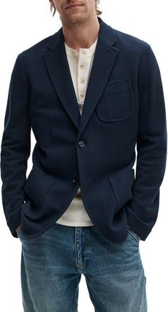 Rag & Bone Skeleton Navy Cotton Piqu&eacute; Blazer at Nordstrom, Size 40