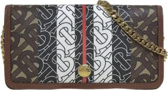 Burberry Pre-owned Canvas crossbody-bags - Dames - Vintage Schoudertas - Bruin - ONE Size - Leer - Vintage