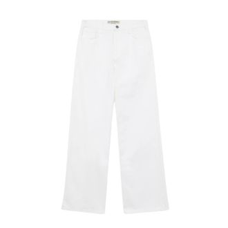 Roy Rogers Wide Trousers, female, White, Size: W24 Super Wide Jeans