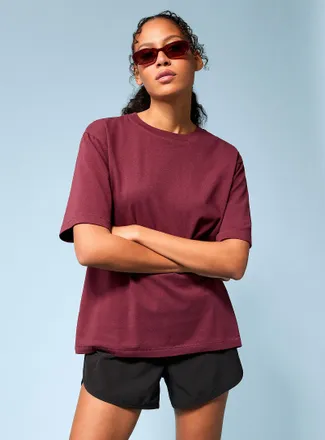 I.FIV5 Womens Oversized stretch cotton T-shirt