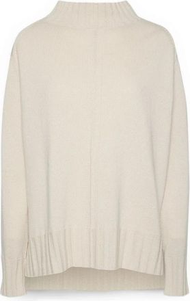 Elena Miro Trui met coltrui van pure wol - Dames - Coltruien - Beige - S - Wol - Truien & Vesten