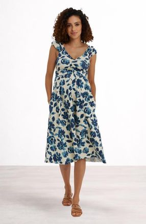 Nom Maternity Cheri Maternity & Nursing Dress in Ikat Floral at Nordstrom, Size Small