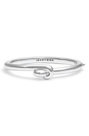 JENNY BIRD Maeve Hinged Bangle Bracelet in High Polish Silver at Nordstrom