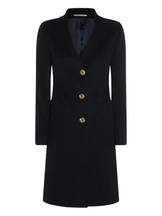 Tagliatore buttoned coat - women - Virgin Wool/Cashmere - 42 - Blue
