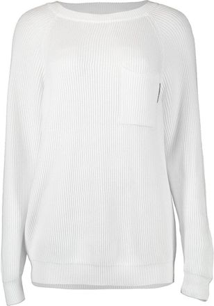 Brunello Cucinelli White Cotton Womens Sweatshirt