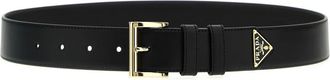 Prada Black Logo Buckle Belt