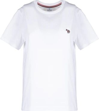 Paul Smith Zebra Logo T-shirt - Dames - T-shirts - Wit - M - Katoen - Tops