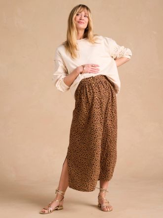 Envie de Fraise Langer Umstandsrock ENVIE DE FRAISE beige
