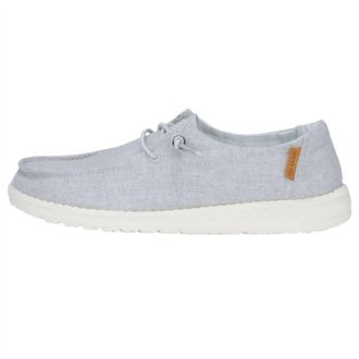 Hey Dude Womens Wendy Chambray Shoe In Light Grey
