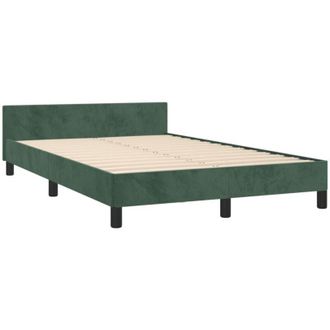 vidaXL Vidaxl - Estructura Cama Sin Colch&oacute;n Terciopelo Verde Oscuro 120x190cm