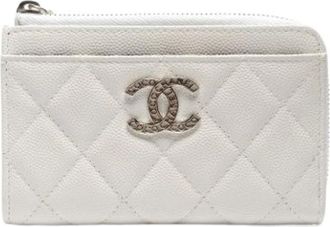 Chanel Pre-owned Wallets, female, White, Size: ONE SIZE Pre-owned Matelasse Coin Case