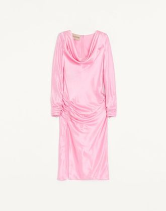 Valentino Abito In Crepe Satin Donna ROSA 36