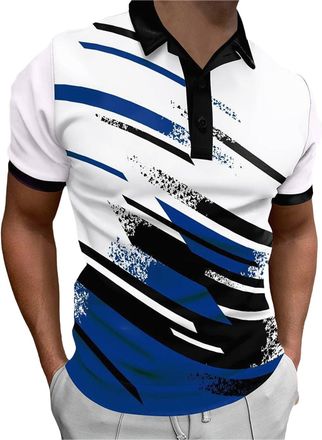 Generic Men Smart Casual Shirt Mens Polo Shirts Short Sleeve Work Busines-Half Button Shirt Men Slim Fit Work T Shirts For Men Uk Men Business Shirt Formal Sh