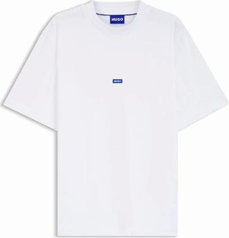 HUGO BOSS Mens Nieros Logo Patch T-Shirt - White - Size: 46