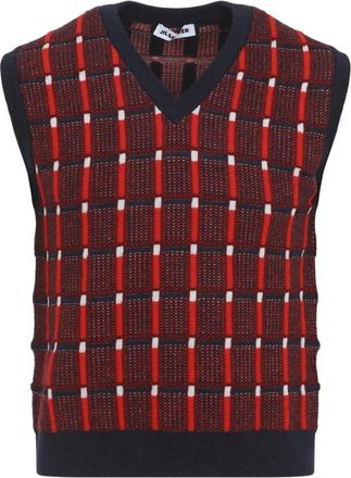 Jil Sander Mouwloze Gebreide Vest - Heren - Spencers - Veelkleurig - L - Wol - Truien & Vesten