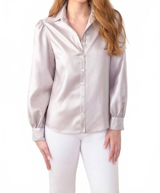 Finley Womens Collette Blouse In Liquid Silver