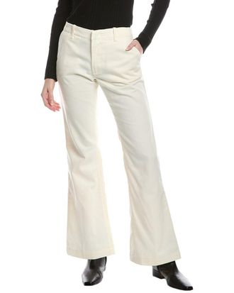 Re/Done Re/Done Mid-Rise Flared Trouser Ivory Jean
