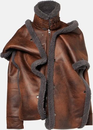 Y / Project Snap Off faux shearling-trimmed jacket