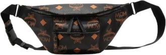 MCM Borsa a vita Pre-owned Maxi Visetos Logogram in PVC - - Pre-owned - Donna - Nero - ONE SIZE