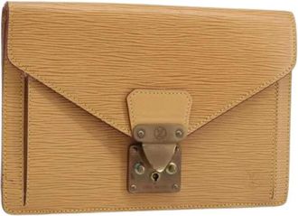Louis Vuitton Pre-owned Epi Leather Handtas - Dames - Vintage Clutch - Beige - ONE Size - Leer - Vintage