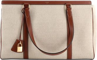 Celine Cabas 16 Bag Canvas with Leather Medium tote bag - Beige
