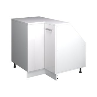 Vicco Armario Para Techo Inclinado Armario De Esquina Rion, Blanco Alto Brillo, 75.6 X 81.6 Cm Con 1 Puerta, Carcasa Del Armario 60 Cm De Profundidad, Vicco
