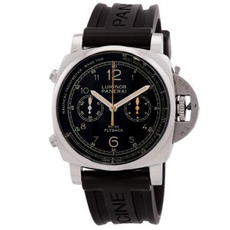 Officine Panerai Pre-owned Panerai Luminor 1950 Chronograph Automatic Black Dial Mens Watch PAM00653
