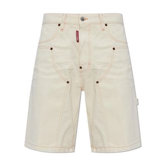 Dsquared2 Denim Shorts, male, Beige, Size: 2XL Cargo Denim Shorts