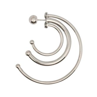 Panconesi Oorbellen met Drievoudige Hoepel - Dames - Oorbellen - Wit - ONE Size - Accessoires