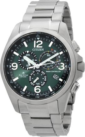 Citizen Promaster Land Chronograph Green Dial Mens Watch CB5921-59X
