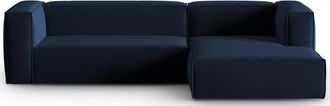 BLOOMINGLOFT 4-Sitzer Design Ecksofa Mackay mit Eckteil rechts, Samtbezug
