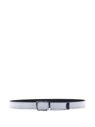 Paul & Shark reversible leather belt - men - Rayon/Cotton/Calf Leather/Rubber - 115 - White
