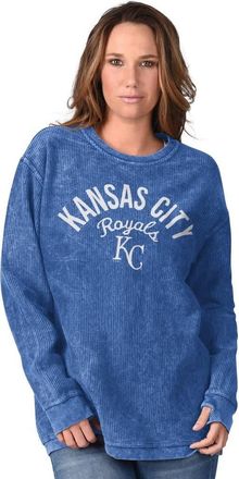 G-III 4Her by Carl Banks Womens G-III 4Her by Carl Banks Royal Kansas City Royals Comfy Cord Pullover Sweatshirt at Nordstrom, Size Xx-Large