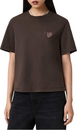 AllSaints Lover Lisa T-Shirt in Cognac Brown at Nordstrom, Size Medium