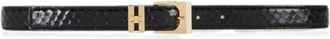 Elisabetta Franchi Leren Riem - Dames - Riemen - Zwart - S - Leer - Accessoires