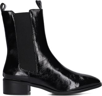 Stefano Lauran Zwarte Chelsea Laarzen Platte Hak - Dames - Chelseaboots - Zwart - 37 EU - Leer - Schoenen