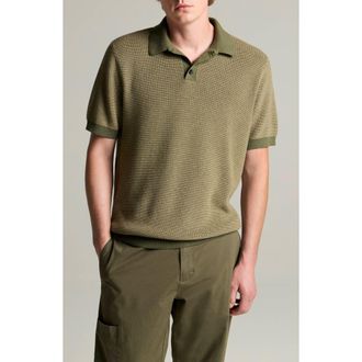Vince Cotton & Cashmere Polo in Coulter Green/Desert at Nordstrom, Size Xx-Large