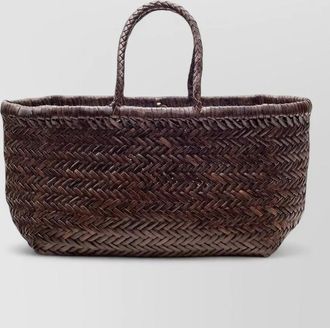 Dragon Diffusion woven shoulder bag woman top handles