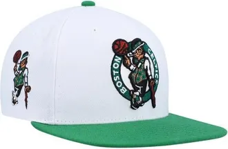 Mitchell & Ness Mens Mitchell & Ness White/Green Boston Celtics Side Core 2.0 Snapback Hat at Nordstrom