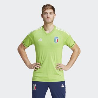 adidas adidas Performance Mens Italy 23 Goalkeeper Jersey - Green - Size X-Small