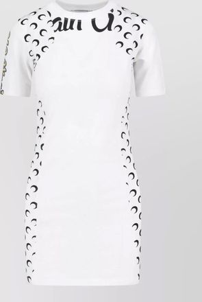 Marine Serre graphic crew neck top short sleeves