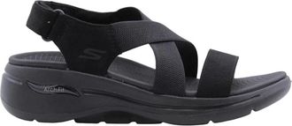 Skechers Stijlvolle Isha Sandaal voor vrouwen - Dames - Sleehakken - Zwart - 42 EU - Schoenen