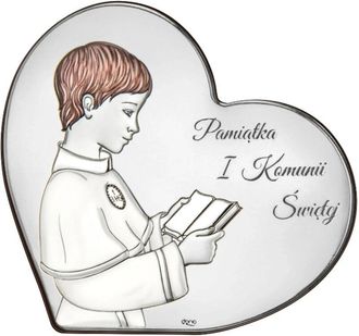 OEM Recuerdo De Primera Comuni&oacute;n Para Ni&ntilde;o Cuadro En Plata Regalo De Comuni&oacute;n Grabado Ds156-co 11 X 10 Cm