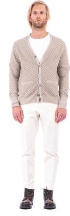 Drumohr Biscottino Cardigan - Heren - Vesten - Beige - 2XL - Kasjmier - Truien & Vesten